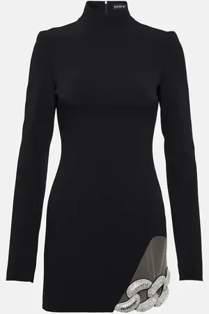DAVID KOMA Vestido corto bodycon adornado
