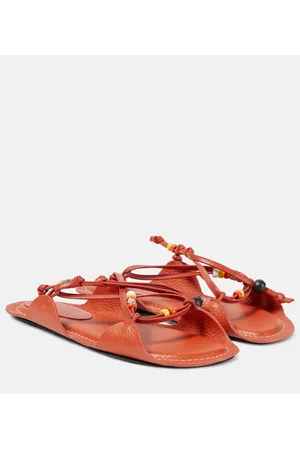 Marni X No Vacancy Inn sandalias de piel con cuentas