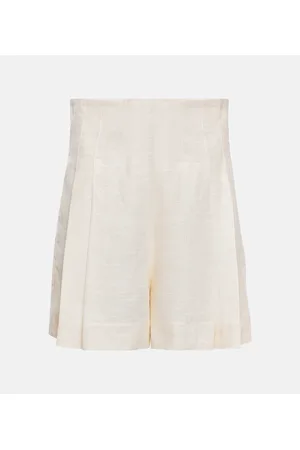 Chloé Chloé Shorts de lino de tiro alto