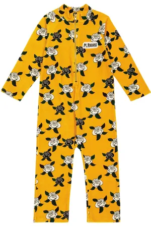 Mini Rodini Pelele de terciopelo estampado