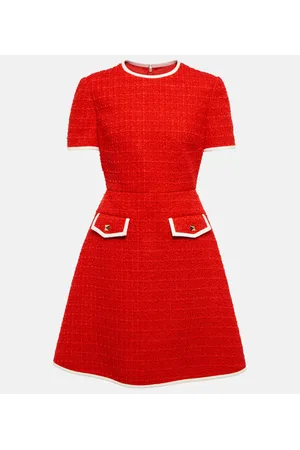 VALENTINO Vestido corto Rockstud de punto bouclé