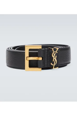 Saint Laurent Cinturón fino de piel