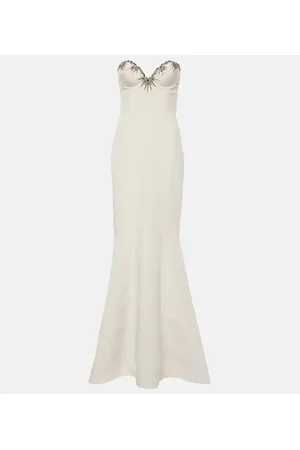 Miss Sohee Vestido largo Iris de seda adornado