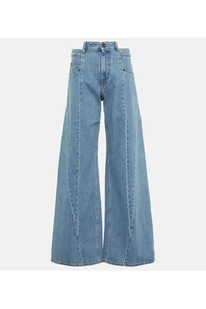 Maison Margiela Jeans anchos Décortiqué de tiro alto