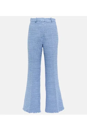 Oscar de la Renta Pantalones flared de tweed de tiro alto