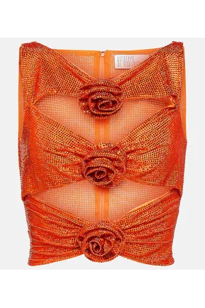 GIUSEPPE DI MORABITO Crop top adornado con aberturas