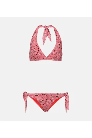 Etro Bikini con cuello halter y paisley