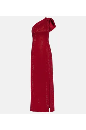 Roland Mouret Vestido largo asimétrico con lentejuelas