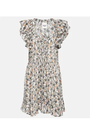 Marant Etoile Vestido corto Godrana de algodón