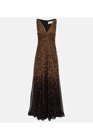 VALENTINO Vestido de seda estampado