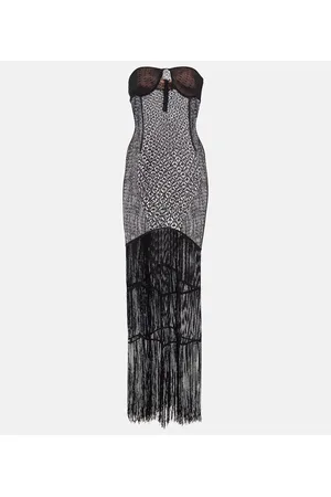 Khaite Vestido largo Liv con flecos