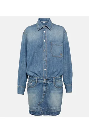 Stella McCartney Vestido camisero en denim