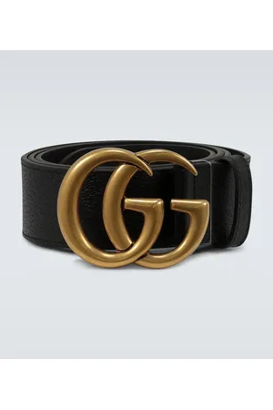 Gucci Cinturón de piel con hebilla GG