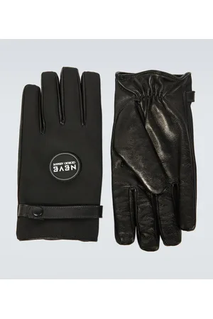 Giorgio Armani Neve guantes de piel y nylon