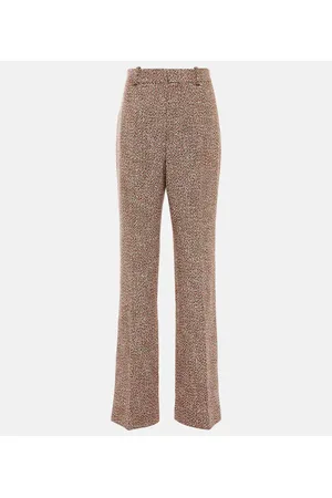 Chloé Chloé Pantalones anchos de tweed con tiro medio