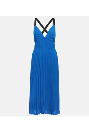 Proenza Schouler White Label vestido largo Broomstick plisado