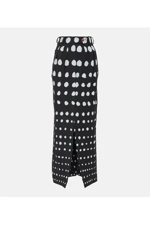 Vivienne Westwood Falda larga de lana con lunares