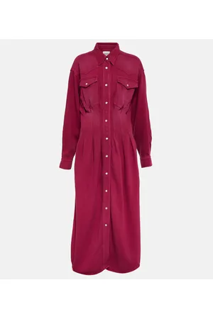Marant Etoile Vestido midi Tomia de tencel