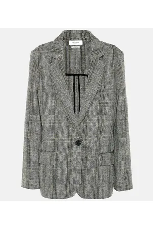 Marant Etoile Blazer Charly de lana de cuadros