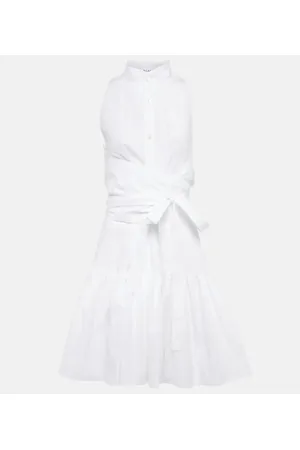 Alaïa Alaïa Vestido corto en popelín de algodón