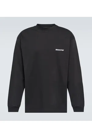 Balenciaga Jersey de punto fino de algodón con logo