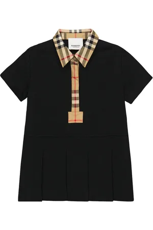 Burberry Bebé - vestido de algodón plisado