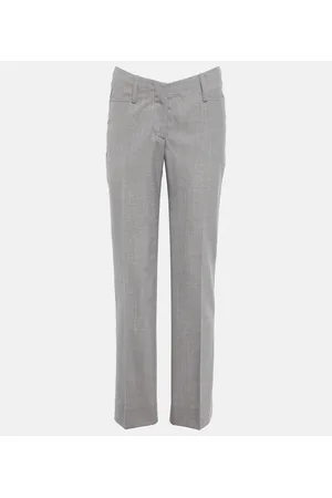 Victoria Beckham Pantalones slim de lana virgen plisados