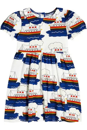 Mini Rodini Vestido de algodón estampado