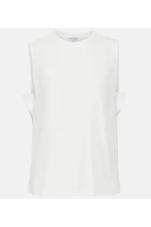 Brunello Cucinelli Tank top en mezcla de algodón