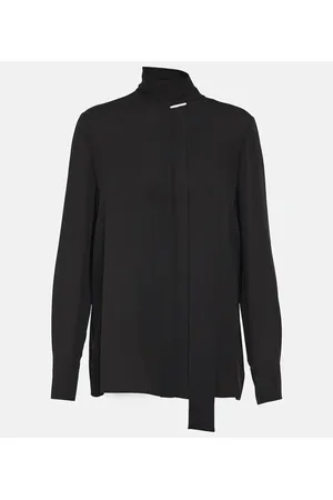 VALENTINO Blusa en georgette de seda con lazada