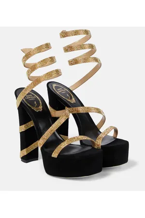 RENE CAOVILLA Sandalias con plataforma adornadas