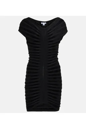 Alaïa Alaïa Vestido corto con hombros descubiertos