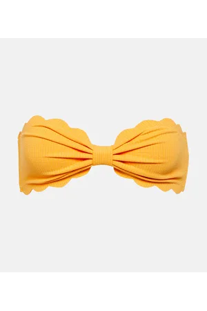 Marysia Top de bikini bandeau Antibes festoneado