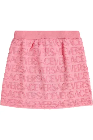 VERSACE Falda de algodón con logo en jacquard