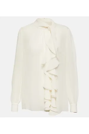 Dolce & Gabbana Blusa de seda con volantes