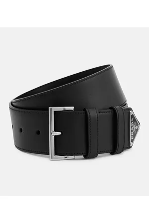 Prada Cinturón de piel con logo