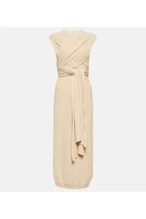 LEMAIRE Vestido midi envolvente de algodón