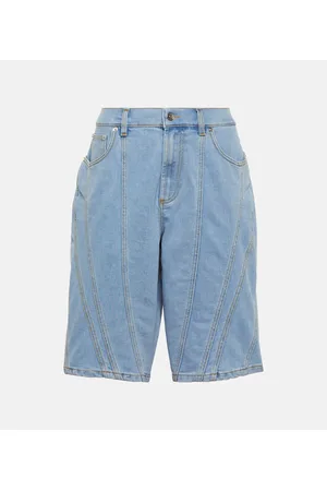 MUGLER Shorts anchos Spiral de denim