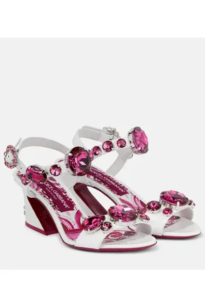 Dolce & Gabbana Sandalias de piel adornada