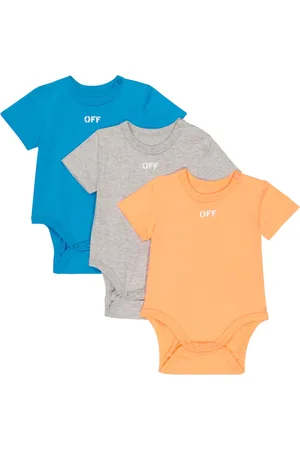 OFF-WHITE Bebé - set de 3 bodies de algodón