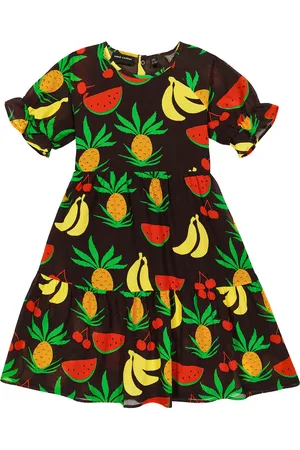 Mini Rodini Vestido de algodón estampado