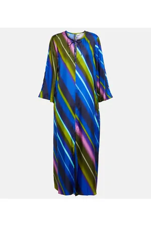 Dorothee Schumacher Vestido midi Citylight Stripes de sarga
