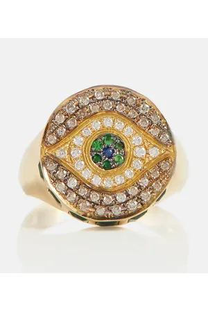 Ileana Makri Anillo Dawn Candy de oro de 18 ct con diamantes y gemas