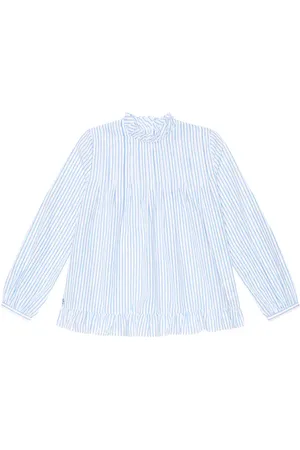 Ralph Lauren Blusa en popelín de algodón a rayas