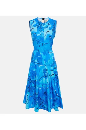 Marni Vestido midi de algodón estampado
