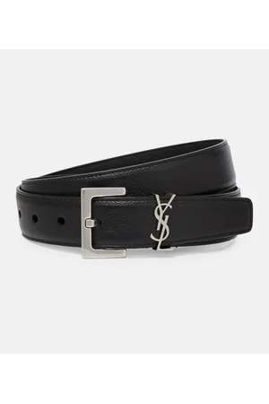 Saint Laurent Cinturón Cassandre 30 de piel