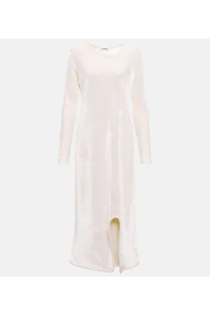 Jil Sander Vestido midi en mezcla de lana