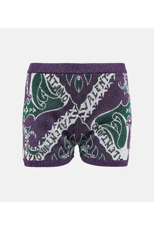 VALENTINO Shorts de tiro alto estampados