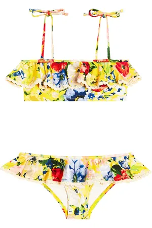 ZIMMERMANN Bikini Alight floral con volantes