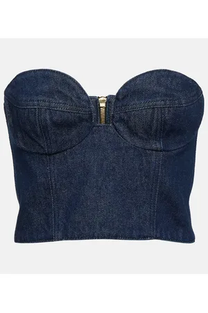 MAGDA BUTRYM Top bustier de denim
